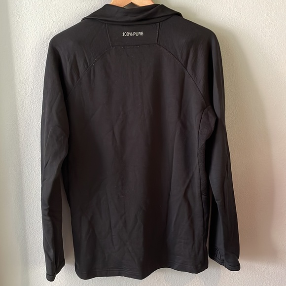 Icebreaker EXP 320 Merino Wool 1/4 Zip Sweater with thumbholes black size L - Picture 5 of 7